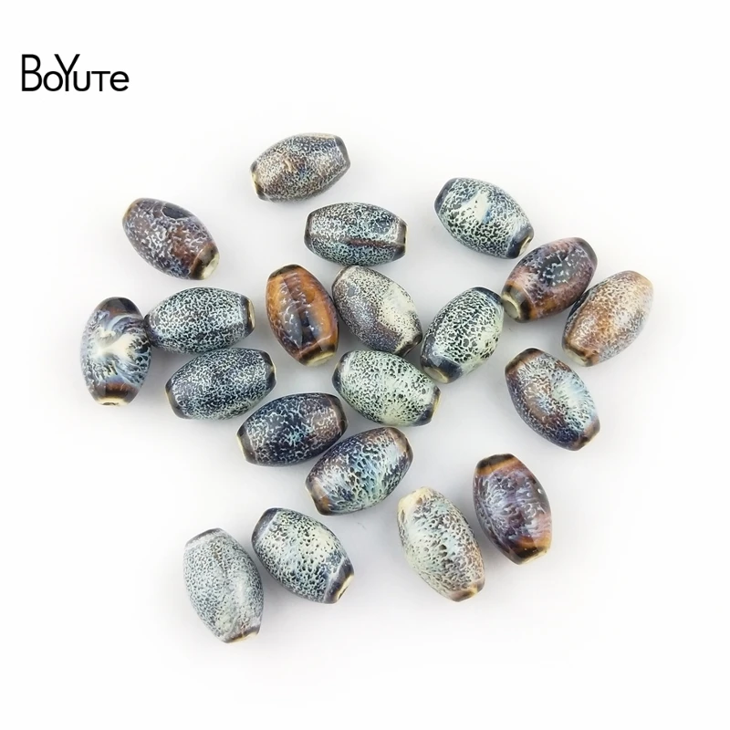 BoYuTe 20Pcs 20132.5MM Oval Ceramic Beads Diy Hand Made Beads Jewelry Making (4)