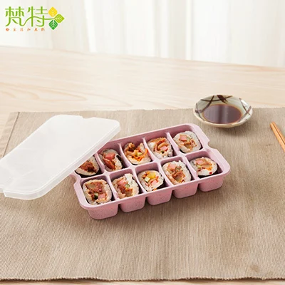 

Multi-function 10cases Dumplings containing fresh-keeping box storage box 20*13*2.9cm