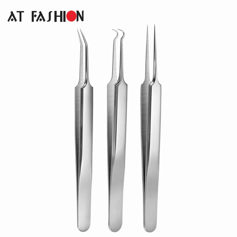 3pc/Pack Blackhead Tweezers Blackhead Blemish Removers Comedone Acne