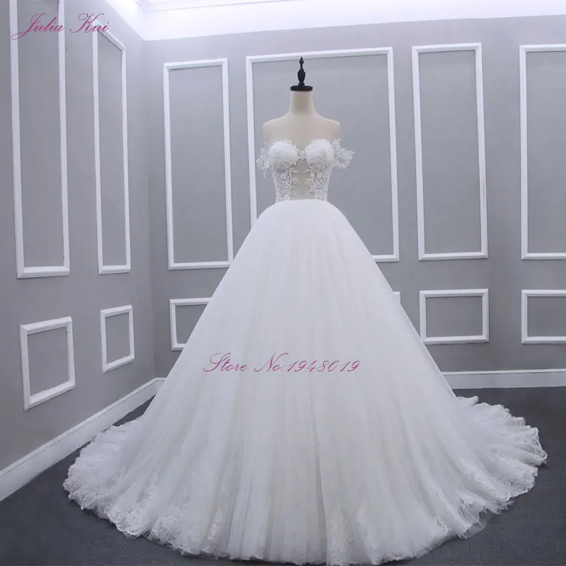 

Julia Kui Robe De Mariage Strapless A Line Princess Wedding Dress Strapless Off The Shoulder Bust Floor Length Bridal Gowns