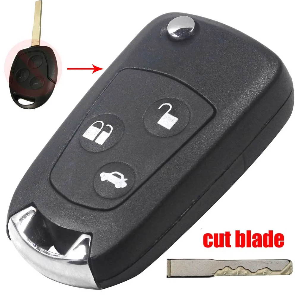 Jingyuqin Cut Blade 3 кнопки дистанционного иммобилайзер для FORD FOCUS MONDEO