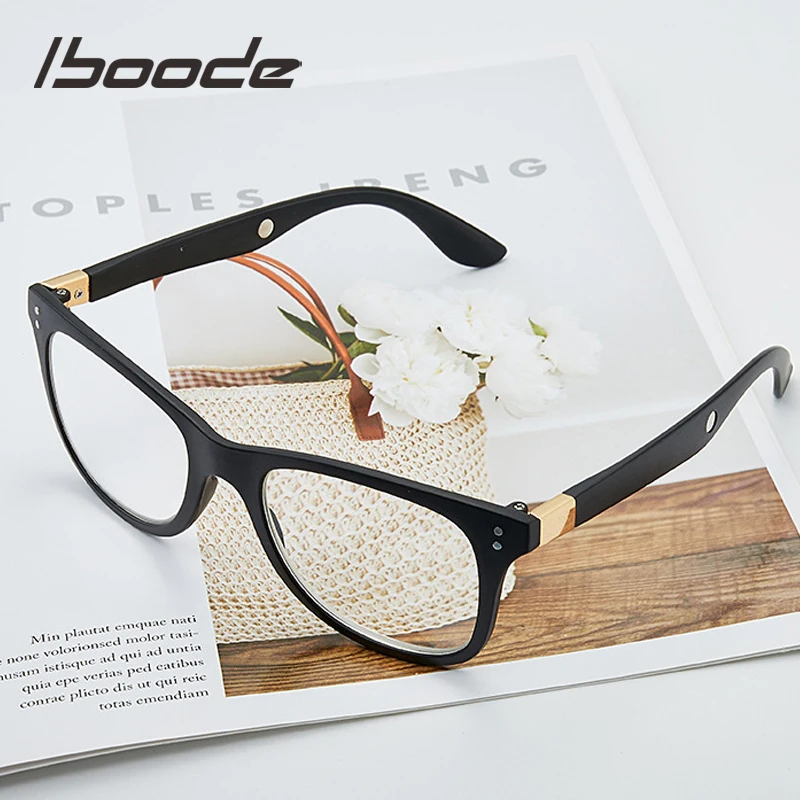 

iboode 1.6/2.5 times Magnifying Eyewear Glass Women Men Antifatigue Reading Glasses Big Vision 250/300 Degree Magnifier Glasses