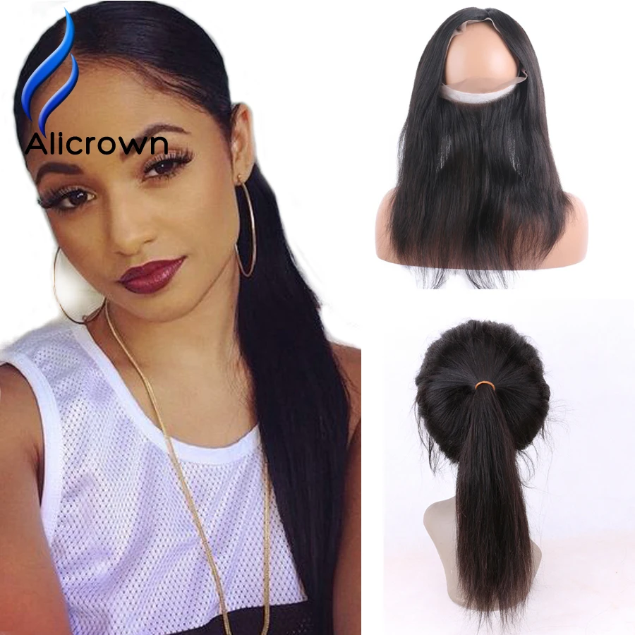 

Indian Virgin Hair 360 Lace Frontal Closure Indian Lace Frontals With Baby Hair 360 Lace Virgin Hair Straight Frontal 22.5x4x2