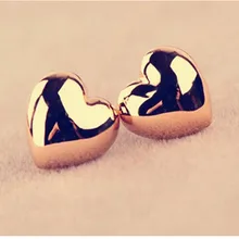 EK358 Hot Selling New Fashion Cute Heart Simple Vintage Glossy Stud Earrings For Women Wedding Personality Jewelry Wholesale