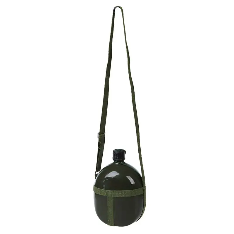 Походный 2,5л емкость Военная фляга чайник армейский зеленый с плечевым ремнем