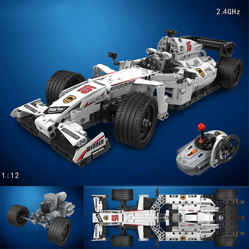 Новый 729 шт Technic MOC F1 Supercars пульт дистанционного управления RC гоночный автомобиль