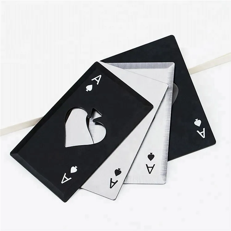 Stainless Steel Bottle Opener Eco-friendly Poker Card Beer Openers (7)