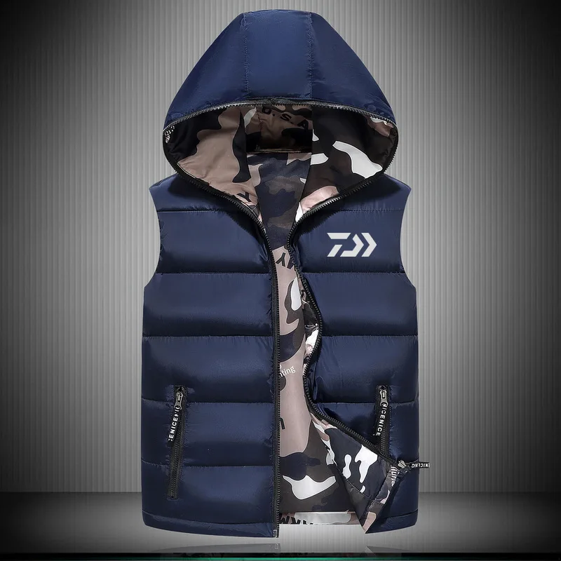 

L-5XL Outdoor Winter Men Fishing Clothing Big Size Fishing Vest Warm Coat Fishing Shirt New Sleeveless Hiking Cycling Clothes