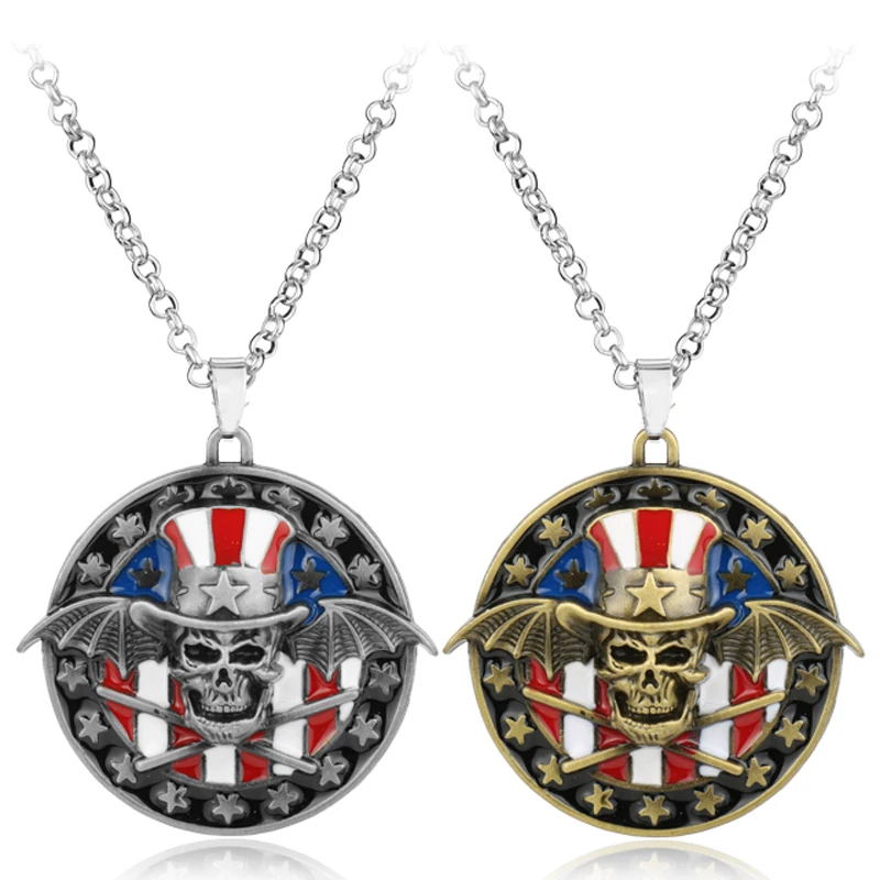 

MQCHUN Avenged Sevenfold Necklaces Music Band A7X Pendant Necklace Holder Gift Chaveiro Car Necklace Pendant Jewelry Souvenir