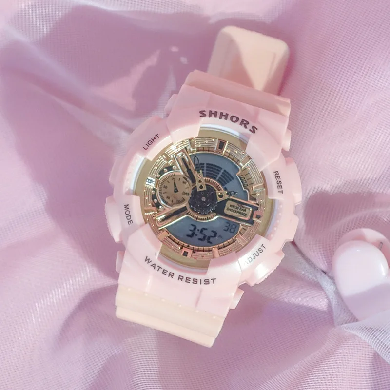 

Simple Casual Women Sports Wind Digital Watch Girls Students Luminous Waterproof Men Watch