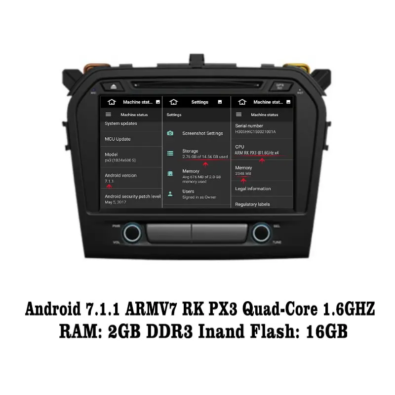 Discount Liislee Android 7.1 2G RAM For Suzuki Grand Vitara 2015 Car Radio Audio Video Multimedia DVD Player WIFI DVR GPS Navi Navigation 1