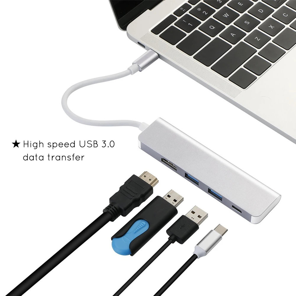 USBC 3,1-HDMI 2USB 3,0 PD Зарядка 4 в 1 4 к 30 Гц док-станция type C концентратор Поддержка для samsung Galaxy S8/S8+/Note8 Dex режим