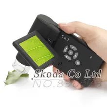 5 М пикселей 3," ЖК-дисплей Ручной цифровой микроскоп 1-500X 8 светодиодный AVI выход Поддержка Micro SD карты