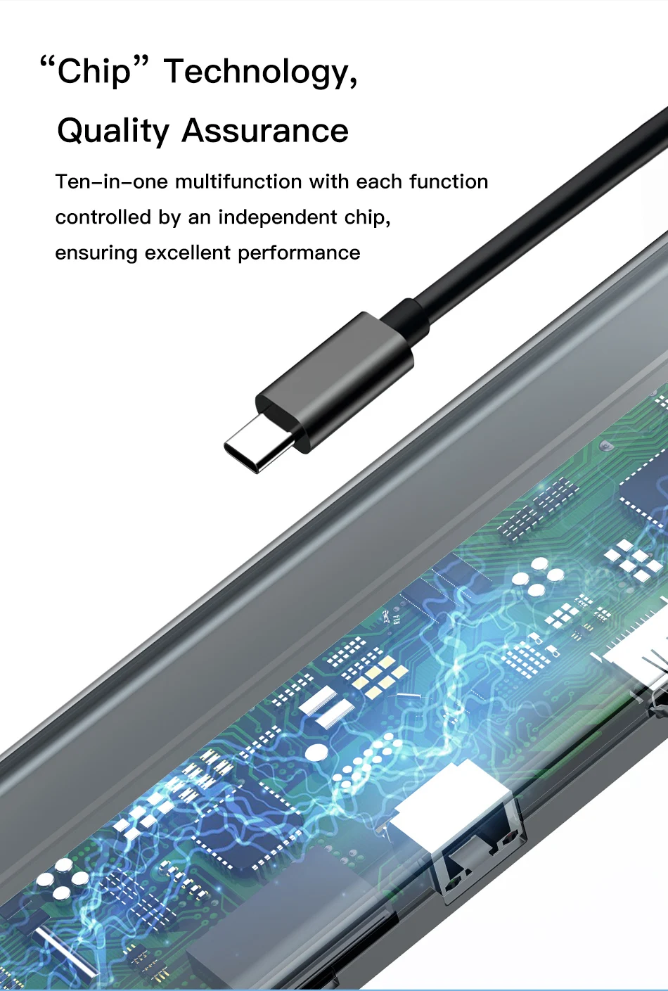 USB C концентратор Тип C на HDMI VGA RJ45 мульти Порты USB 3,0 USB3.0 Тип-C сплиттер 10-в-1 для Macbook Pro/Air USB-C концентратор адаптер питания