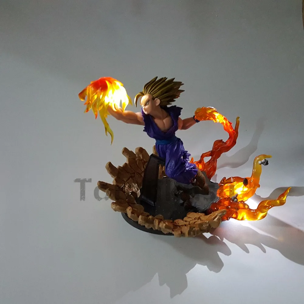 Dragon Ball Z Сон Гохан Супер Saiyan костюме Fire Fist светодиодный светильник и Super Goku ПВХ