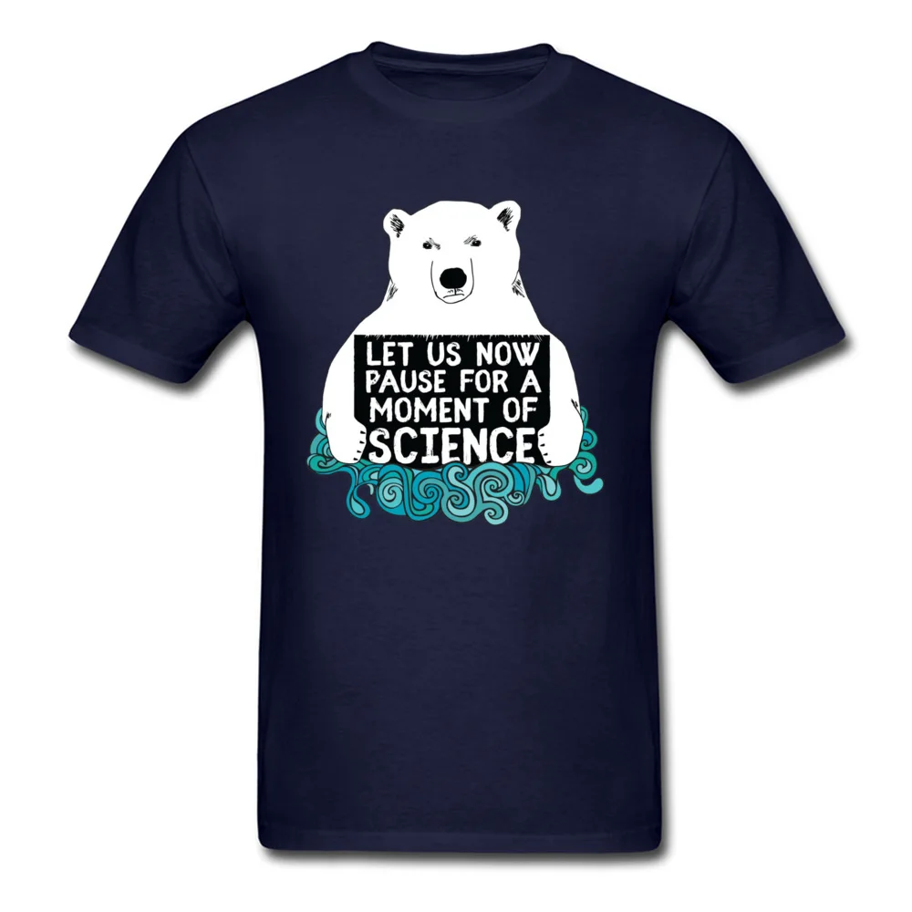 Science-Bear-190619 Lovers Day All Cotton Round Collar T Shirt Short Sleeve Classic T-Shirt Fashionable Normal T-Shirt Science-Bear-190619 navy
