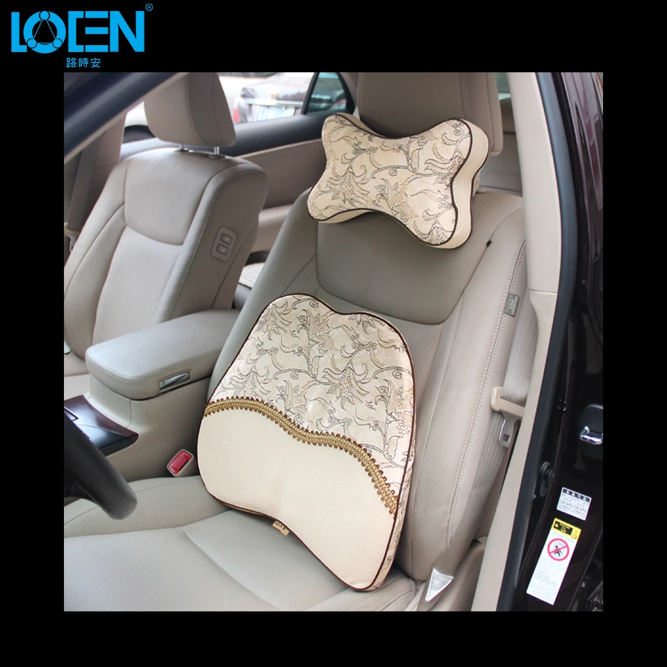Car Memory Foam Comfortable Seat Headrest Pillow Back Waist Support