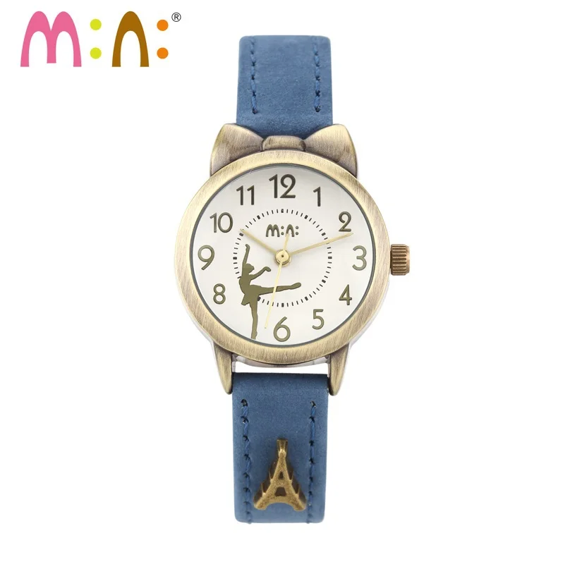 

MN2022B MINI watch 3D Eiffel Tower watch DIY Handmade Genuine Leather Quartz Ladies watch 1pc+free shipping