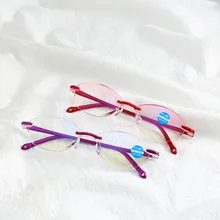 Синий свет блок чтения очки без оправы пресбиопии дальнозоркость Лупа очки без оправы+ 1,0, до 4,0