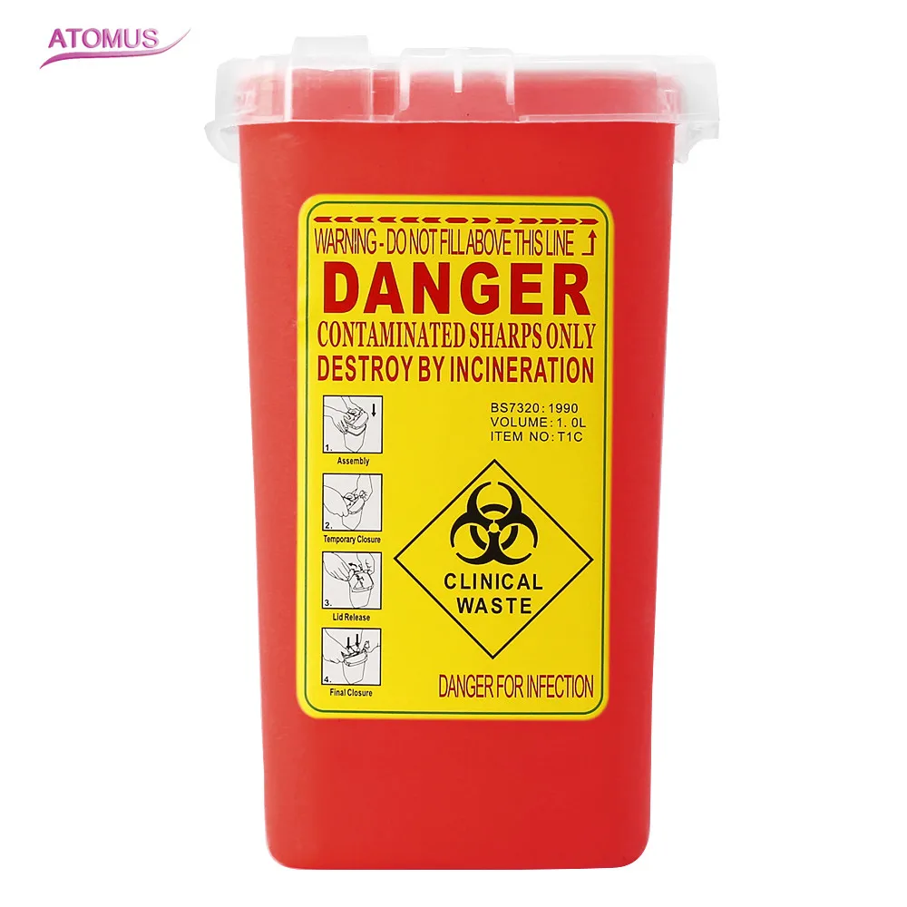 Buy 1L Capacity Sharps Container Medical Needles Bin