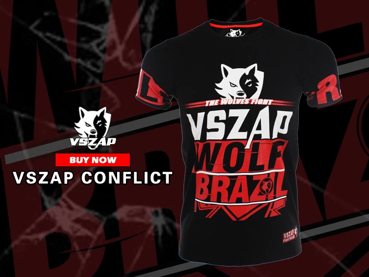 VSZAP Fight футболка с коротким рукавом Fight MMA рубашка Combat competant Muay Thai майки футболка мужская