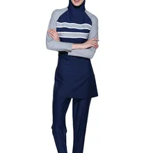 Мусульманский купальник, Исламский купальник, Мусульманский купальник, скромный исламский костюм, 2 штуки, соединенный купальник, Буркини для женщин и девушек