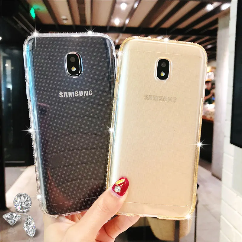 Блестящий чехол ТПУ со стразами для Samgung Galaxy J3 Pro J5 J7 2017 J2 A3 A5 A7 2015 2016 S9 S8 S10 E S10E Note 9