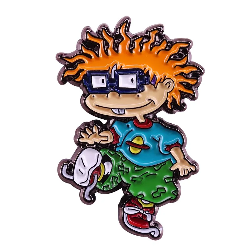 

Chuckie finster Rugrats badge cute cartoon brooch 90s nostalgic childhood jewelry