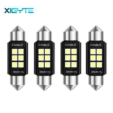 4 шт. гирлянда 31 мм 36 мм 39 мм 41 мм светодиодный светильник C5W супер яркий 3030 SMD Canbus безотказная Автомобильная интерьерная лампа для стайлинга автомобилей