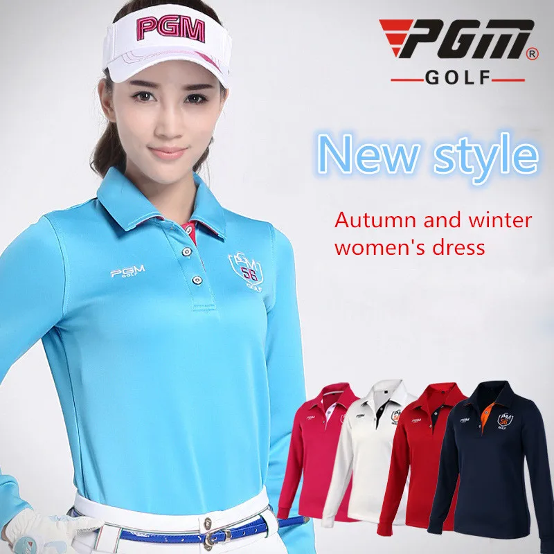 PGM genuine women's golf shirts durable elastic outdoor sports high