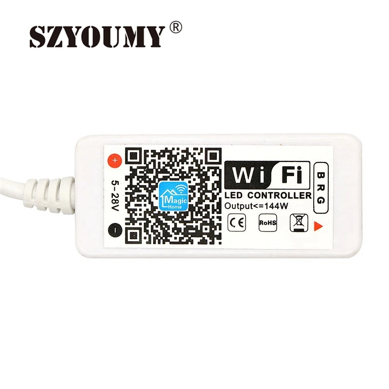 SZYOUMY мини WiFi RGB RGBW контроллер по телефону DC 5 V 24 общий анод подключение приложение
