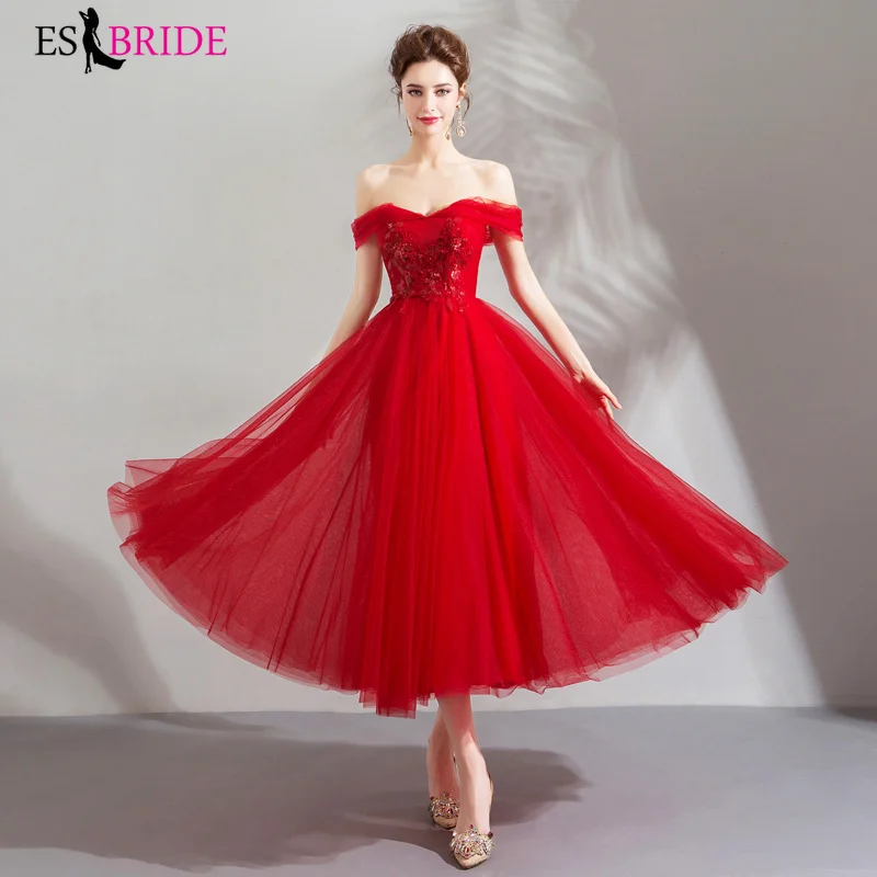 

Red New Long Evening Dresses 2019 Elegant Boat-Neck Lace Plus Size Formal prom dresses party Gowns A-line Robe De Soiree ES2238