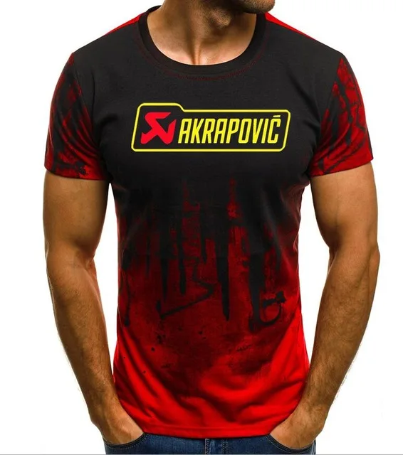 

2018 Men Print Repsol HRC race motorcycle modified T-shirt summer cotton short-sleeved akrapovic t shirt K1