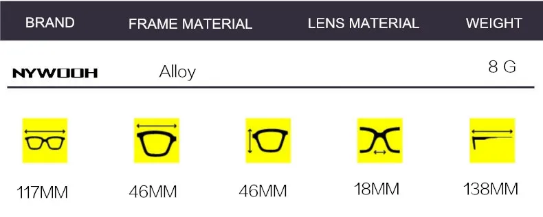 NYWOOH титановые ультралегкие очки без оправы, женские круглые очки, мужские Ультра-светильник, Прозрачная Оптическая оправа