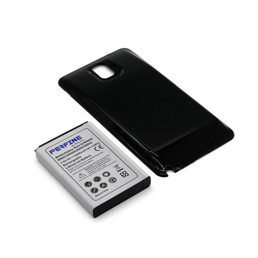 Расширенный аккумулятор Perfine 6400mAh с NFC+ Черная задняя крышка, литий-ионная аккумуляторная батарея для samsung Galaxy Note 3, N9000, N9005