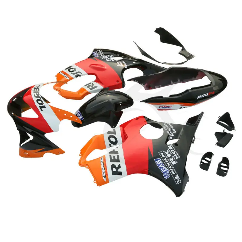 Впрыска ABS обтекатель КУЗОВ комплект для Honda CBR600F4 CBR 600 F4 99 00 Repsol 4A