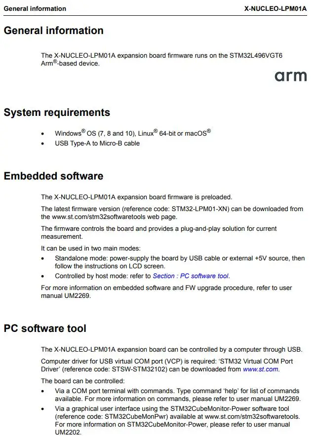 X-NUCLEO-LPM01A INFO 2
