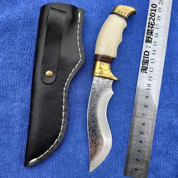 

Hunting Knife Handmade Fruit Knife 5CR13 Stainless Steel Sharp resin Handle Outdoor Camping Training tools