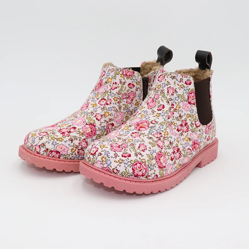 Sapatos de Inverno Tipsietoes Crianças Tornozelo Meninas Meninos Floral Flor Impressão Chelsea Outono Martin Criança Botas Tamanho 5 High Quality Mamãe e Bebê