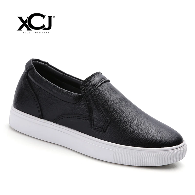 

Women Flats Spring Autumn Brand Women Shoes Women Sneakers Split Leather Basic Female Casual Shoes Slip-on Round Toe XCJ