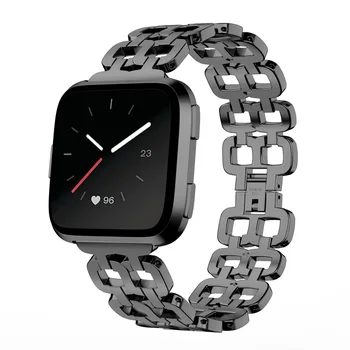 

New 23mm Stainless Steel Watch Band Double Hole Replacement Strap for FitbitVersa Lite DOM668