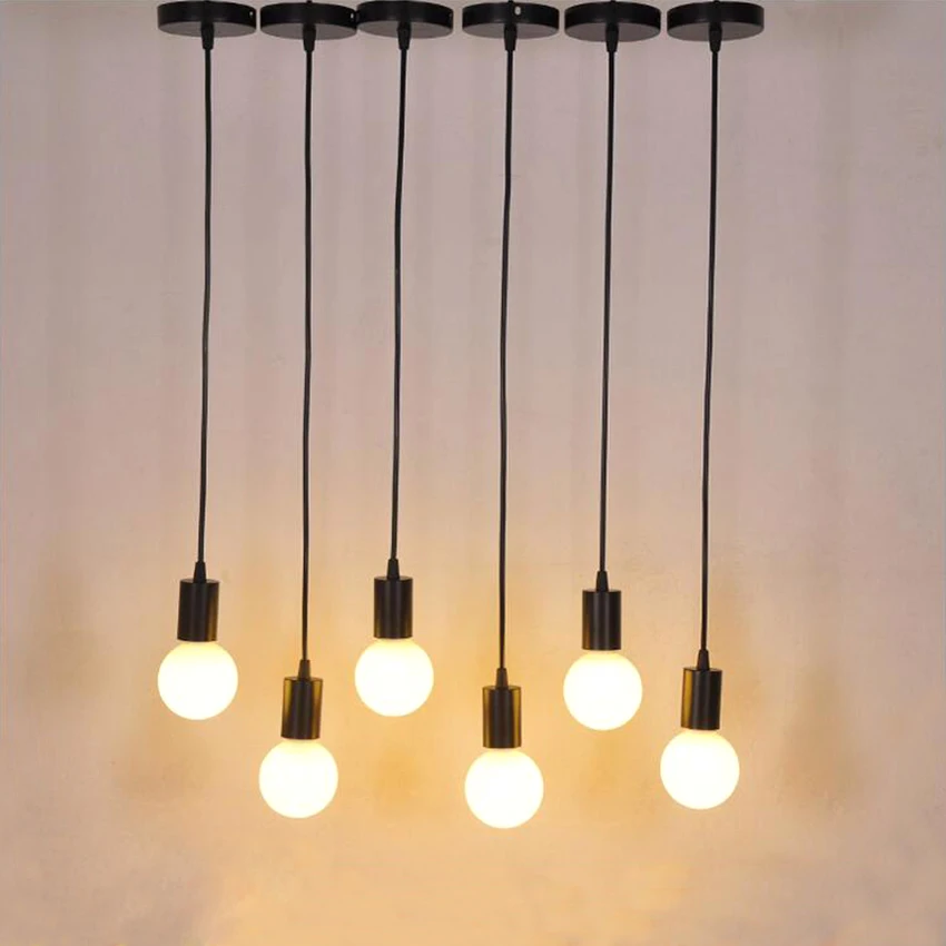 

Morden Aluminum Pendant Lights Creative DIY Droplight Pendant Light E27 Lamp Holder Home Decoration Lighting Bulb Not Included