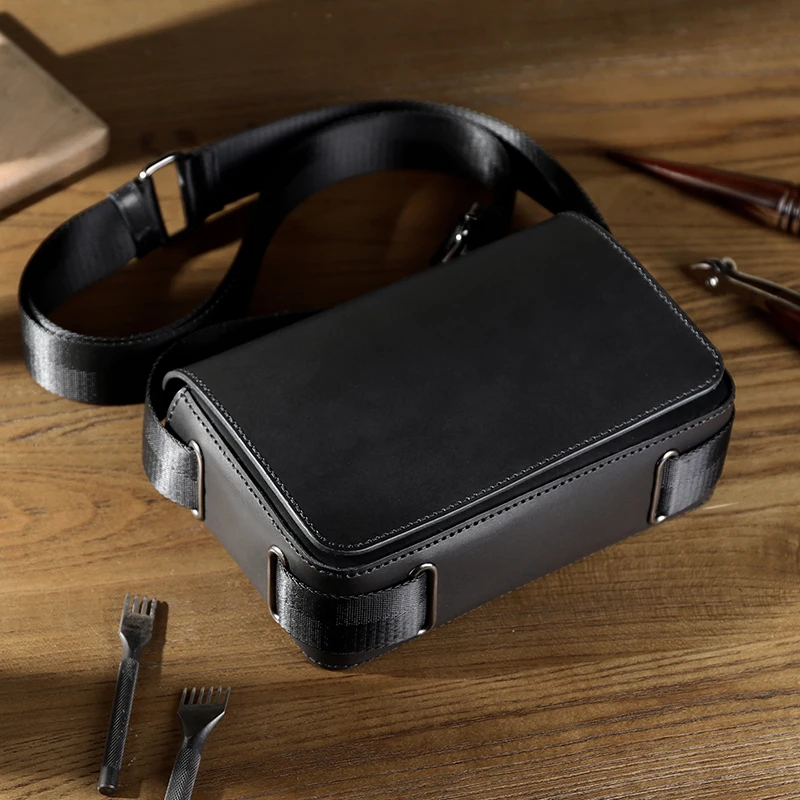 

Old Street Memory diy Kits Handmade Small Women's Bags Imported Leather Shoulder Bags Leather Men's Crossbody Bags