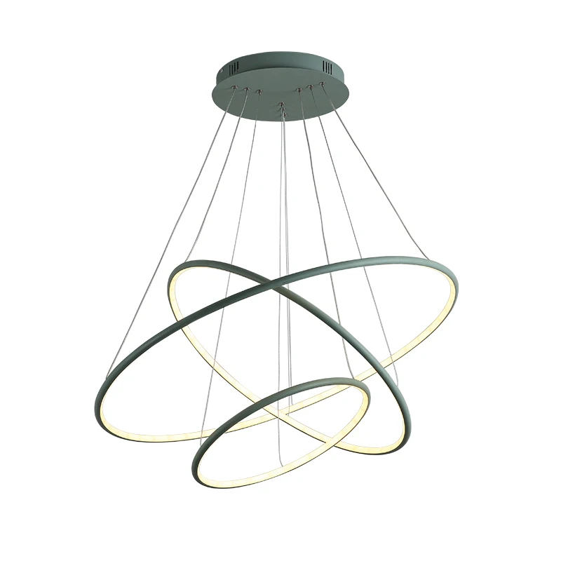

Yellow/Green Rings Modern LED Pendant Lights for bed Room Dining Room 40W/110W Pendant Lamp luminaire suspendu flesh light
