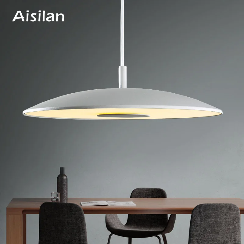 Aisilan кухня современная мода простой светодиодный подвесной светильник для обеденная алюминий висит кабинет лампа