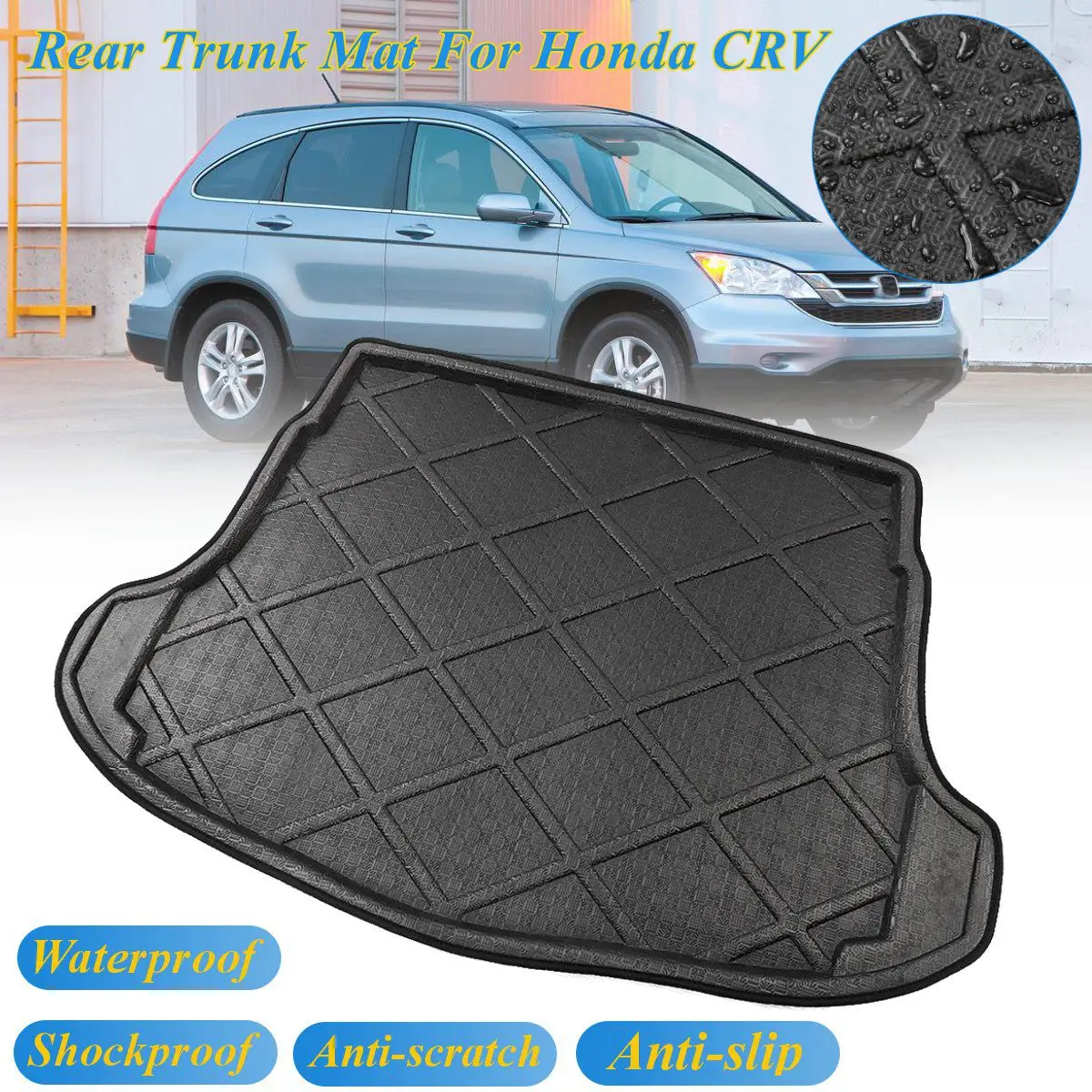 

For Honda for CR-V CRV 2007 2008 2009 2010 2011 PE+EVA Trunk Floor Mat Tray Carpet Mats Mud Kick Rear Cargo Liner Boot