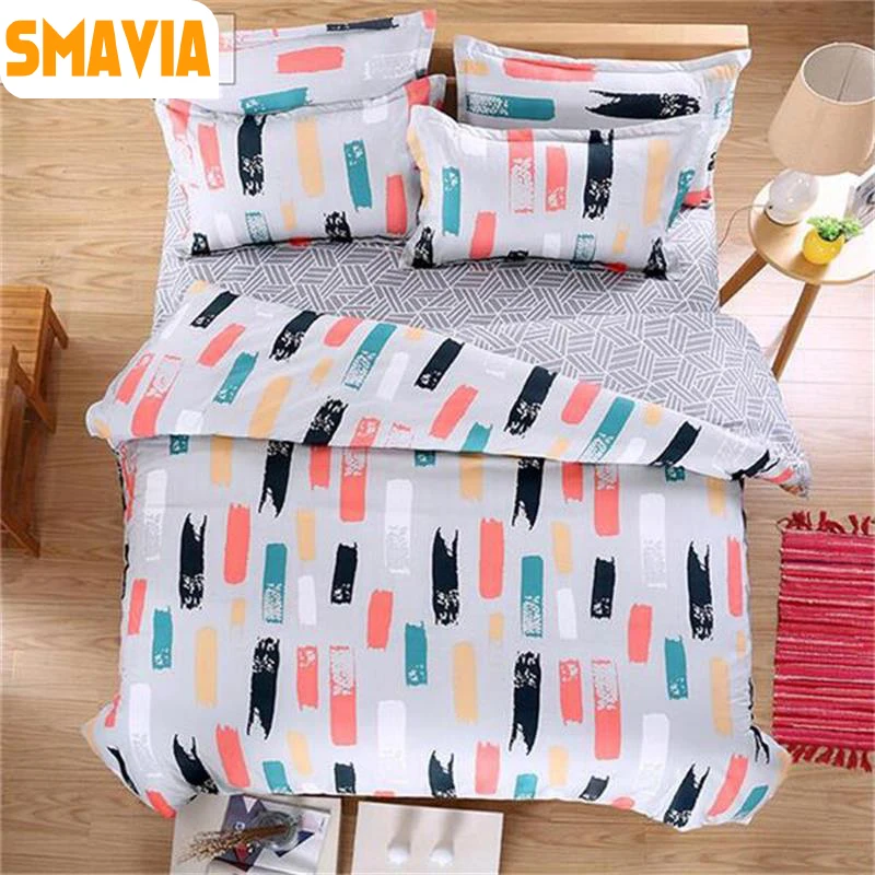 SMAVIA Factory Outlet Fine Quality 3/4 PC Bedding Set Polyester
