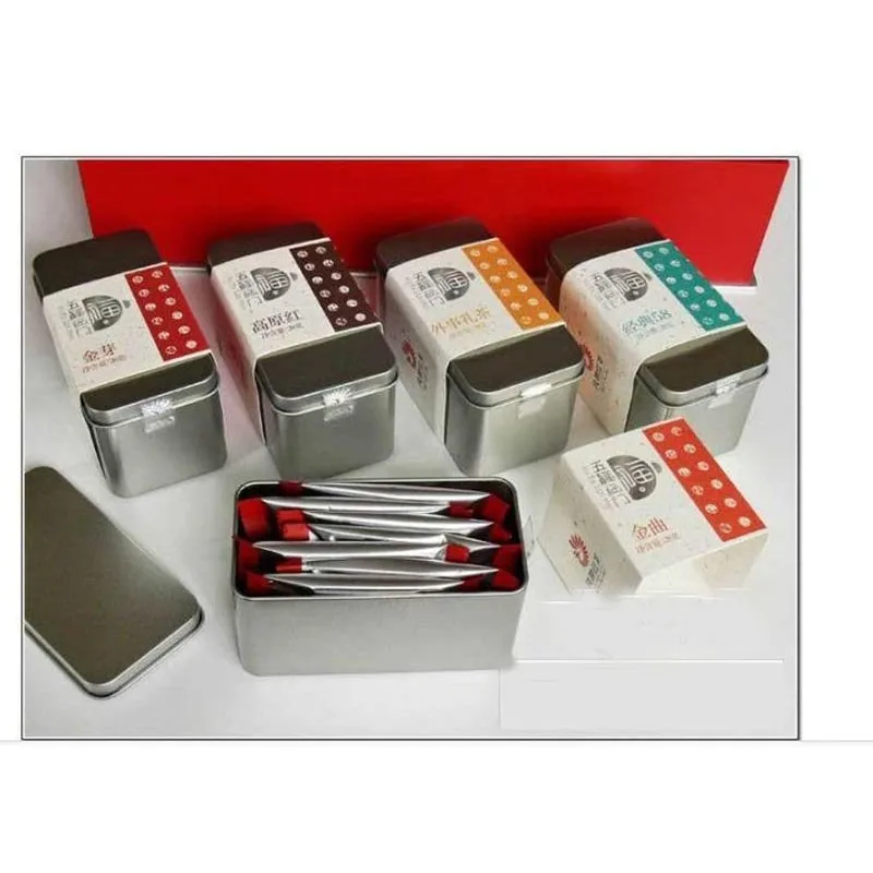Прямоугольная жестяная коробка для чая 130x85x56 мм, жестяная коробка для упаковки чая 100-125 г, жестяная банка для хранения чая