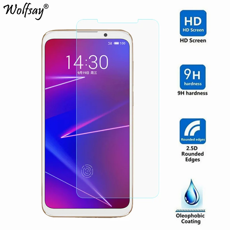Закаленное стекло для Meizu 16 2 шт. защитная пленка экрана 16X 9H Премиум жесткая