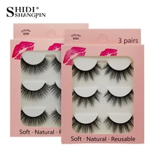 SHIDISHANGPIN 3 Пары ресниц толстые норковые ресницы натуральный макияж 3d норковые ресницы пушистые накладные ресницы «maquiagem» cilios